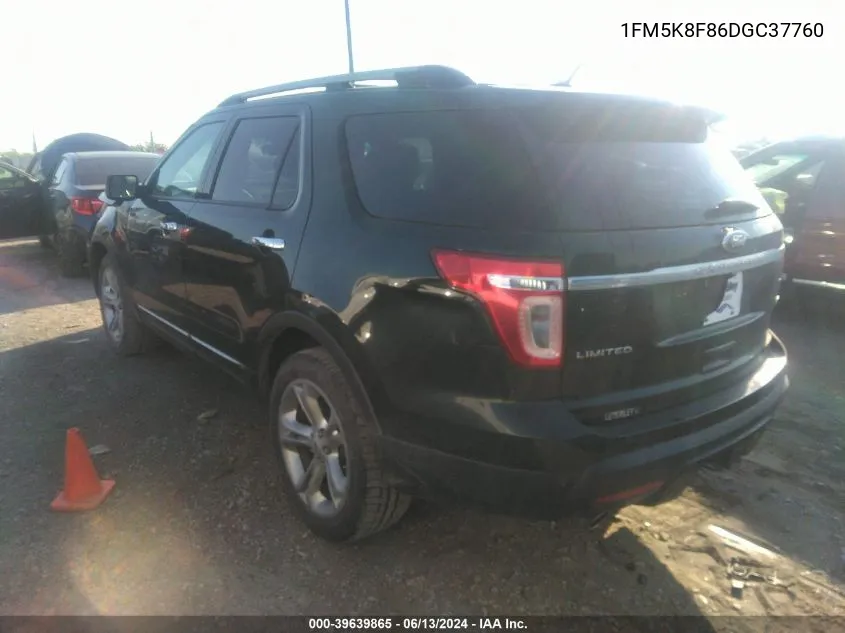 1FM5K8F86DGC37760 2013 Ford Explorer Limited