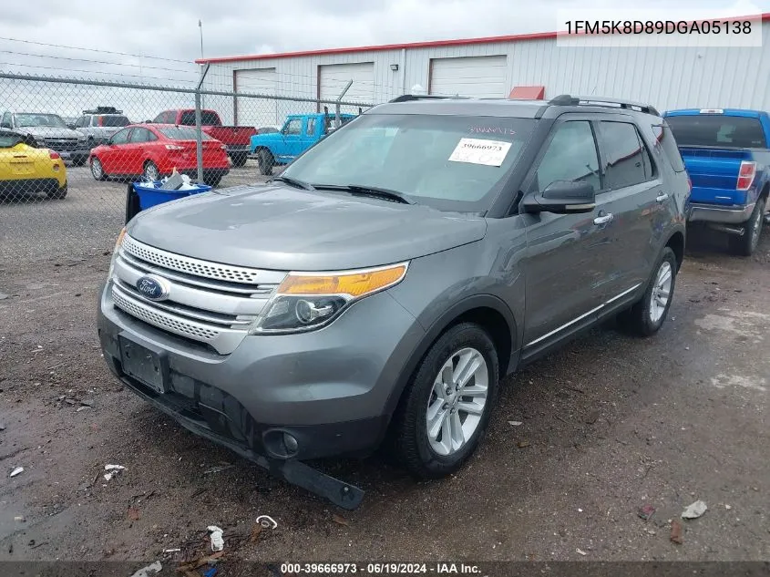 1FM5K8D89DGA05138 2013 Ford Explorer Xlt