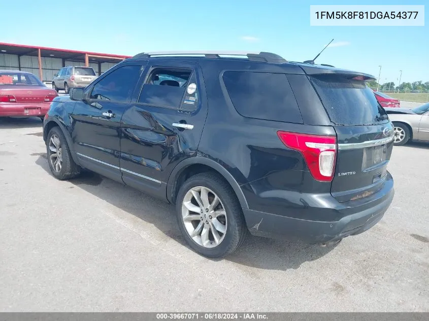 2013 Ford Explorer Limited VIN: 1FM5K8F81DGA54377 Lot: 39667071