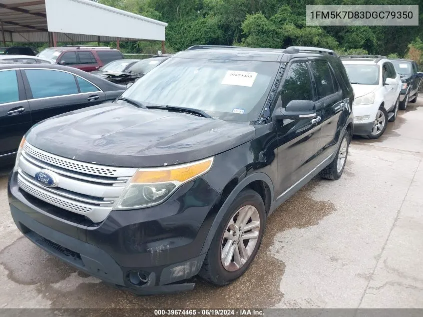 2013 Ford Explorer Xlt VIN: 1FM5K7D83DGC79350 Lot: 39674465