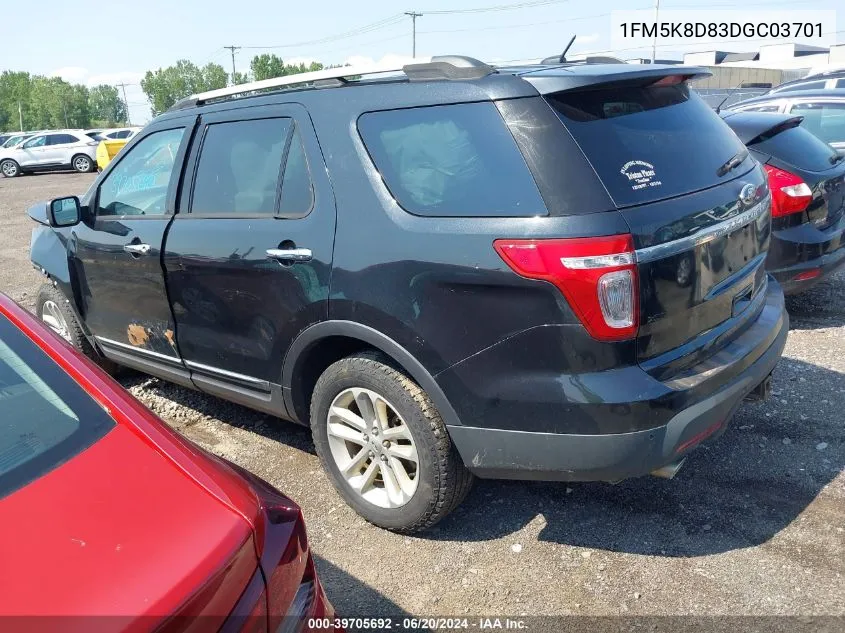 2013 Ford Explorer Xlt VIN: 1FM5K8D83DGC03701 Lot: 39705692