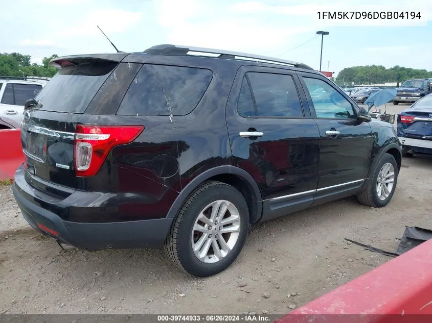 1FM5K7D96DGB04194 2013 Ford Explorer Xlt