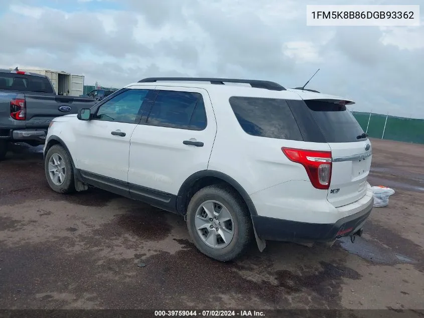 1FM5K8B86DGB93362 2013 Ford Explorer