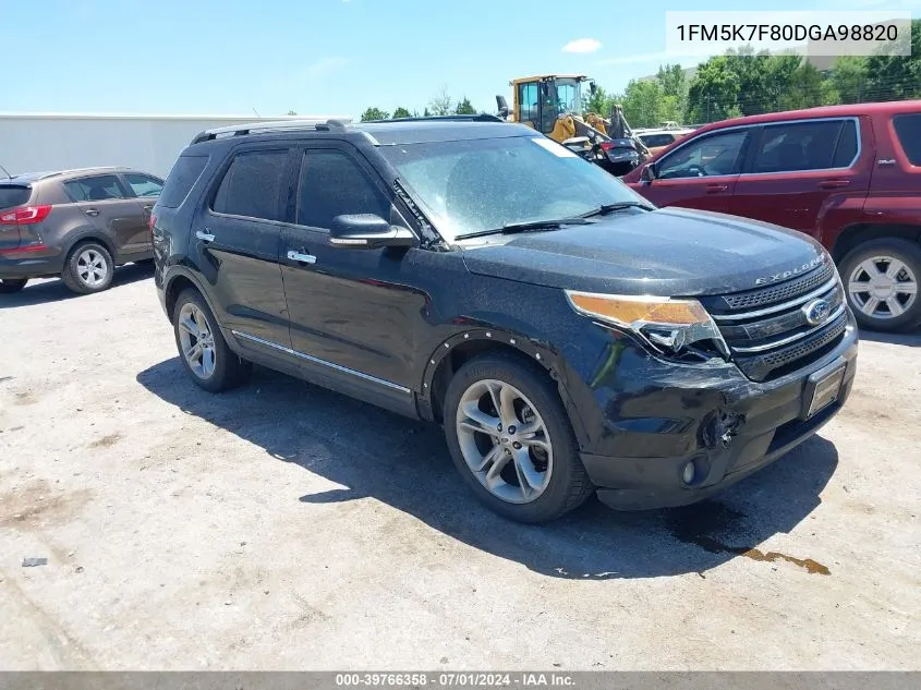 2013 Ford Explorer Limited VIN: 1FM5K7F80DGA98820 Lot: 39766358