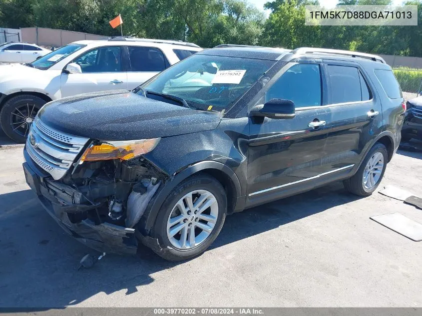 2013 Ford Explorer Xlt VIN: 1FM5K7D88DGA71013 Lot: 39770202