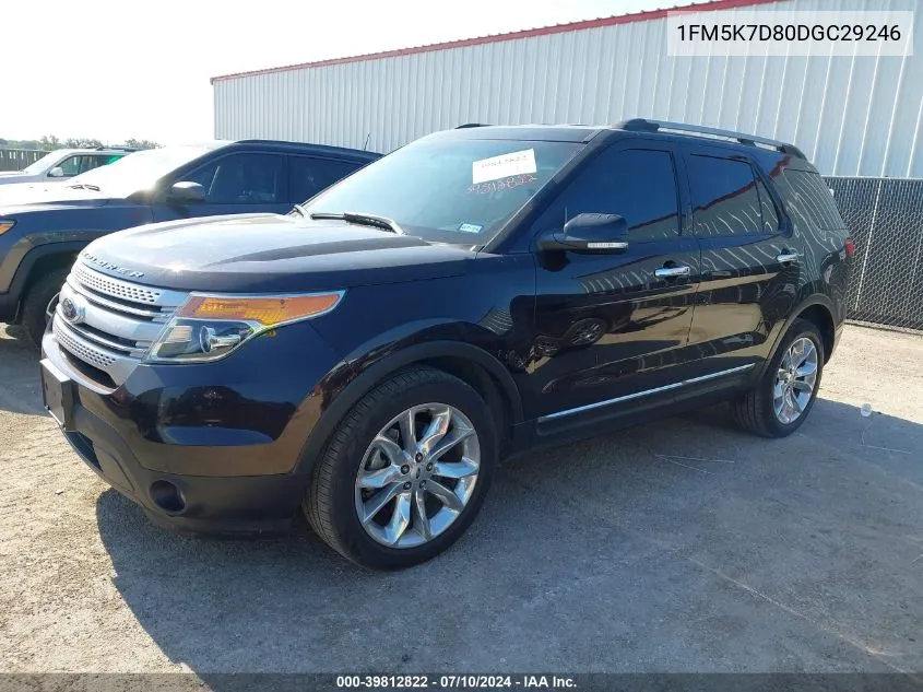 1FM5K7D80DGC29246 2013 Ford Explorer Xlt