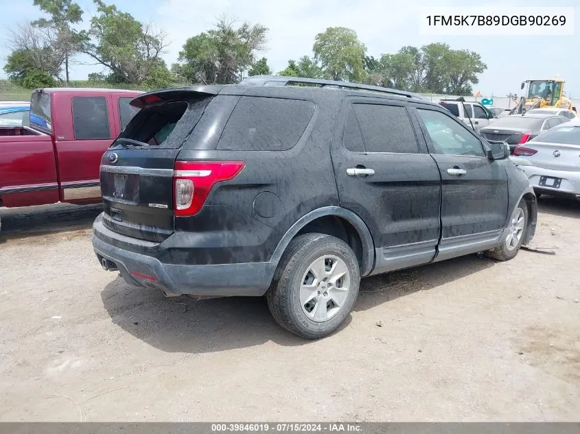 2013 Ford Explorer VIN: 1FM5K7B89DGB90269 Lot: 39846019