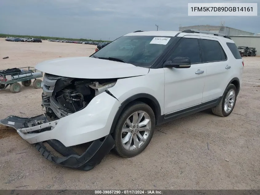 2013 Ford Explorer Xlt VIN: 1FM5K7D89DGB14161 Lot: 39857290