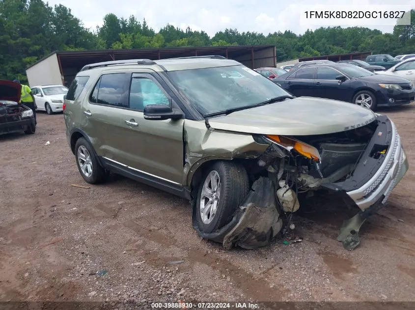 2013 Ford Explorer Xlt VIN: 1FM5K8D82DGC16827 Lot: 39888930