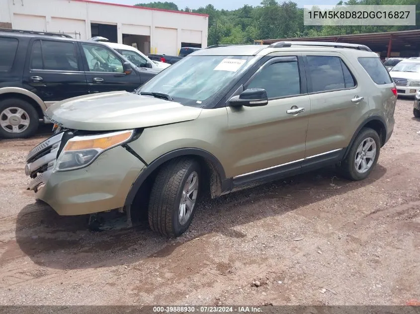 1FM5K8D82DGC16827 2013 Ford Explorer Xlt