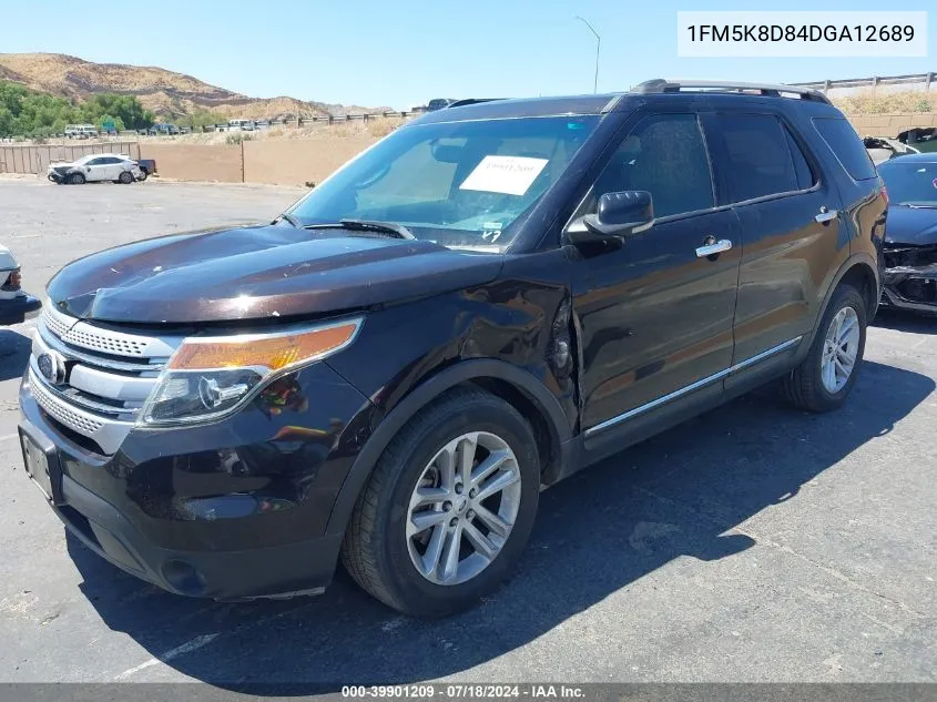 2013 Ford Explorer Xlt VIN: 1FM5K8D84DGA12689 Lot: 39901209