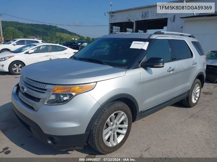 2013 Ford Explorer Xlt VIN: 1FM5K8D81DGA59369 Lot: 39905537