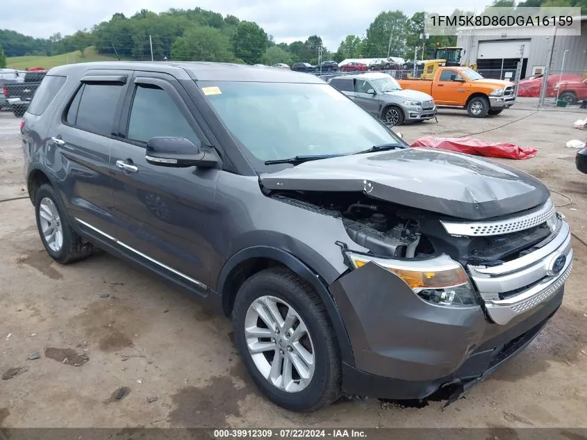 2013 Ford Explorer Xlt VIN: 1FM5K8D86DGA16159 Lot: 39912309