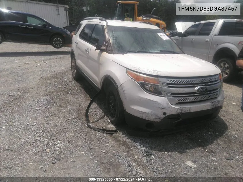 2013 Ford Explorer Xlt VIN: 1FM5K7D83DGA87457 Lot: 39925365