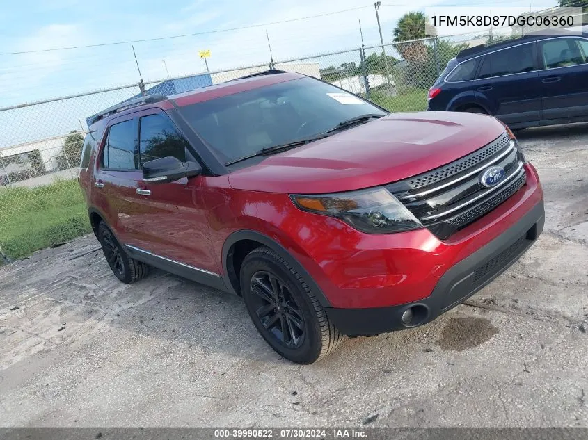 2013 Ford Explorer Xlt VIN: 1FM5K8D87DGC06360 Lot: 39990522