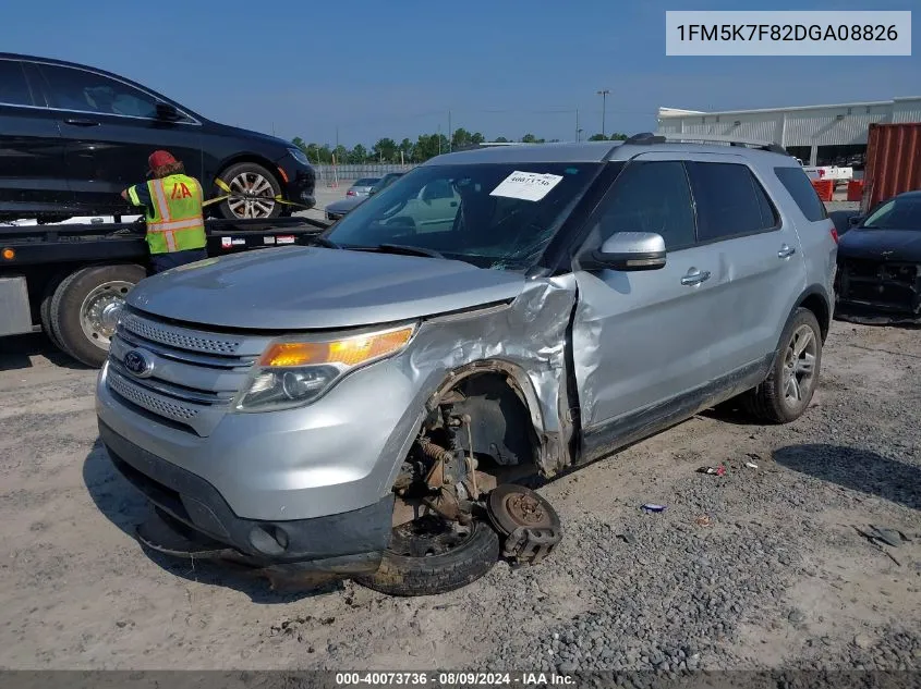 2013 Ford Explorer Limited VIN: 1FM5K7F82DGA08826 Lot: 40073736