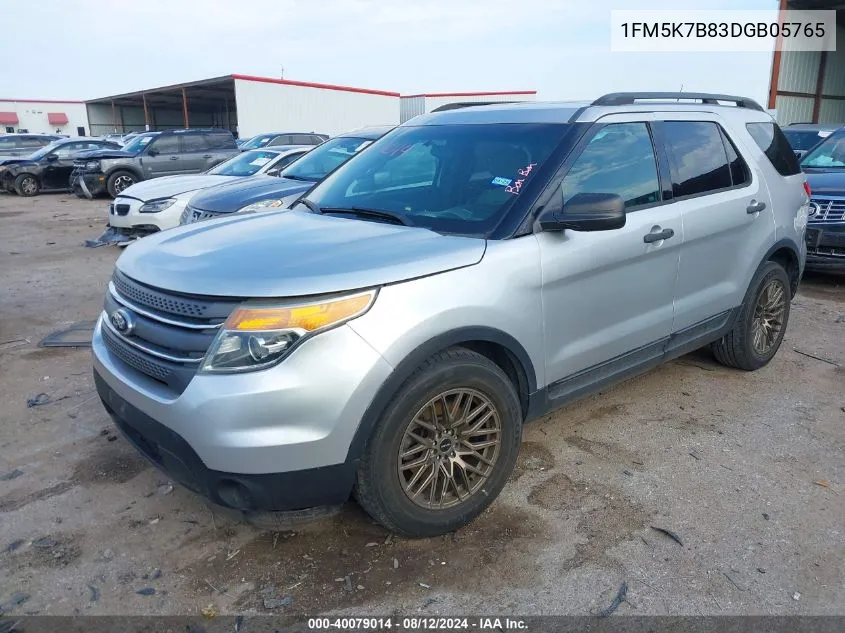 2013 Ford Explorer VIN: 1FM5K7B83DGB05765 Lot: 40079014