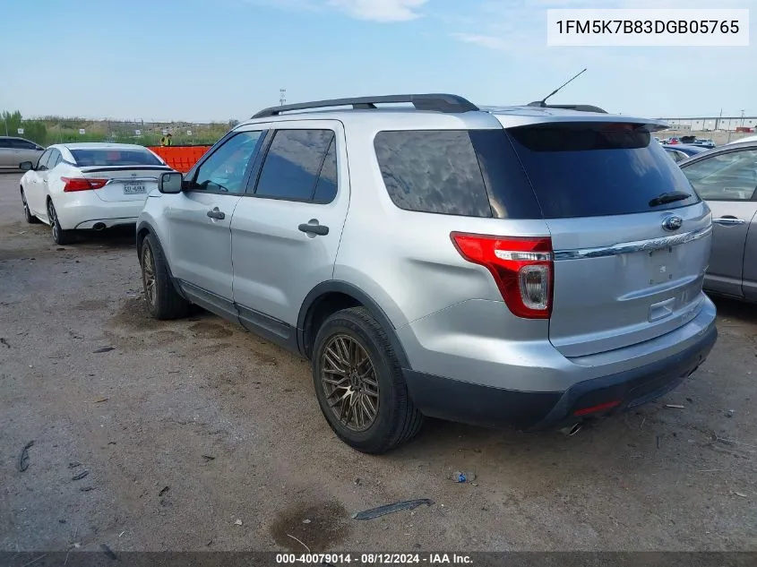 2013 Ford Explorer VIN: 1FM5K7B83DGB05765 Lot: 40079014