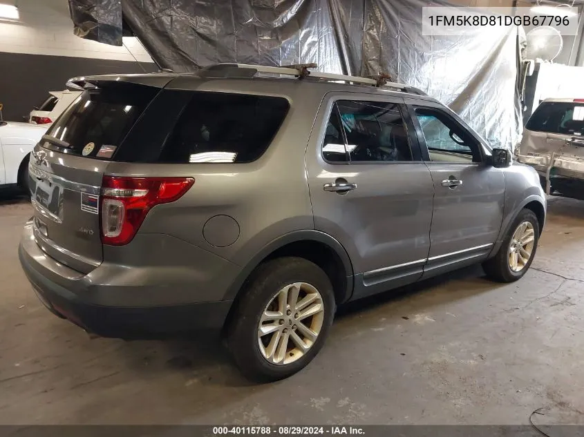 2013 Ford Explorer Xlt VIN: 1FM5K8D81DGB67796 Lot: 40115788