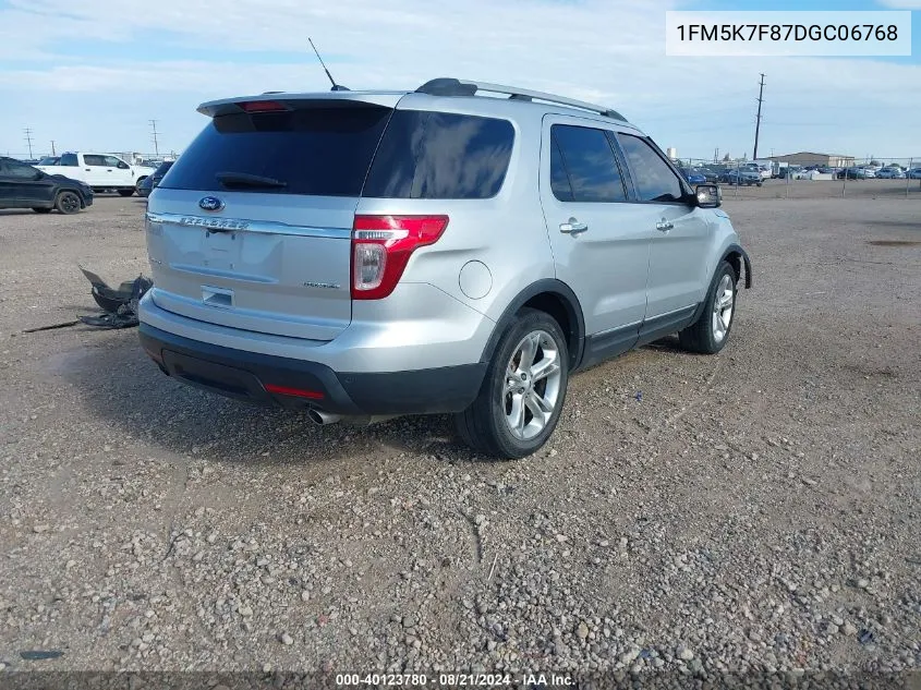 2013 Ford Explorer Limited VIN: 1FM5K7F87DGC06768 Lot: 40123780