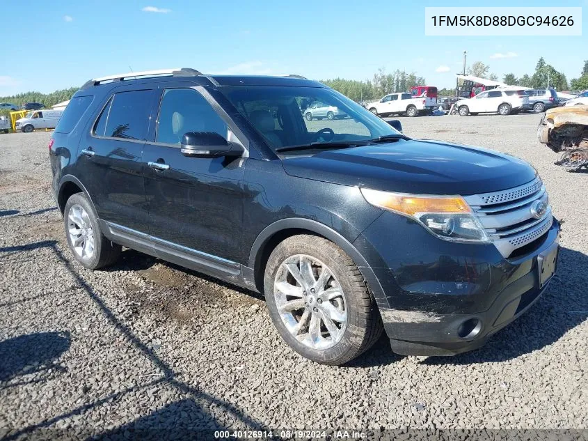 2013 Ford Explorer Xlt VIN: 1FM5K8D88DGC94626 Lot: 40126914