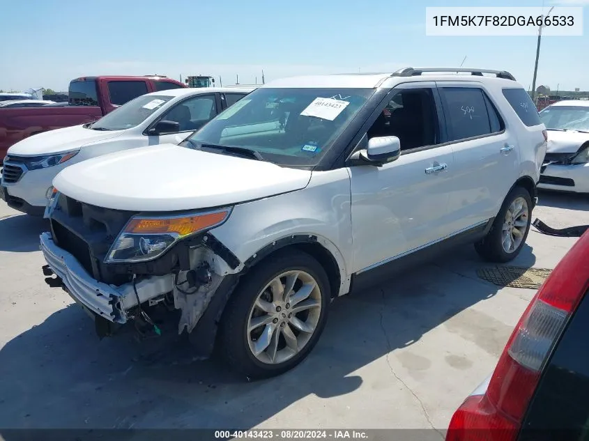 2013 Ford Explorer Limited VIN: 1FM5K7F82DGA66533 Lot: 40143423