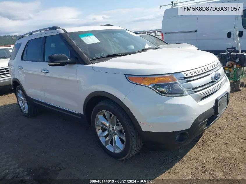 2013 Ford Explorer Xlt VIN: 1FM5K8D87DGA31057 Lot: 40144019