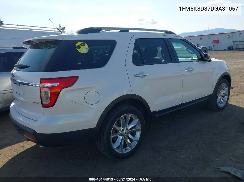 2013 Ford Explorer Xlt VIN: 1FM5K8D87DGA31057 Lot: 40144019