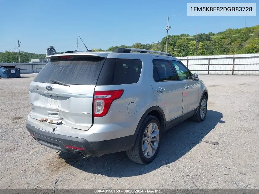 2013 Ford Explorer Limited VIN: 1FM5K8F82DGB83728 Lot: 40150159