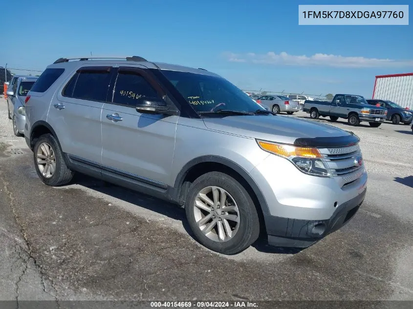 2013 Ford Explorer Xlt VIN: 1FM5K7D8XDGA97760 Lot: 40154669