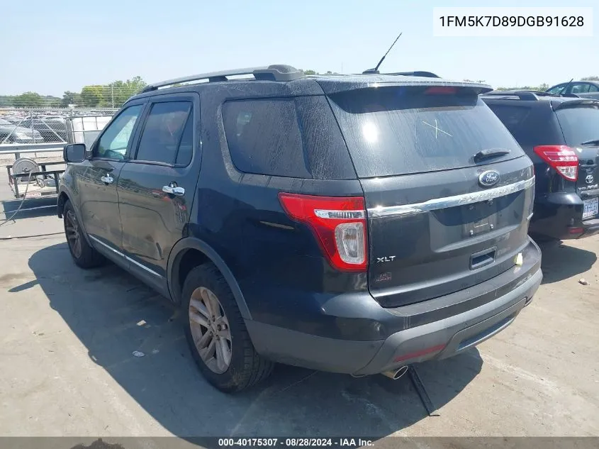 2013 Ford Explorer Xlt VIN: 1FM5K7D89DGB91628 Lot: 40175307