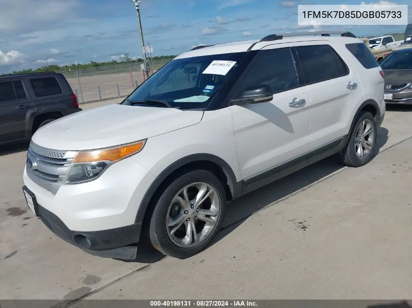 2013 Ford Explorer Xlt VIN: 1FM5K7D85DGB05733 Lot: 40198131