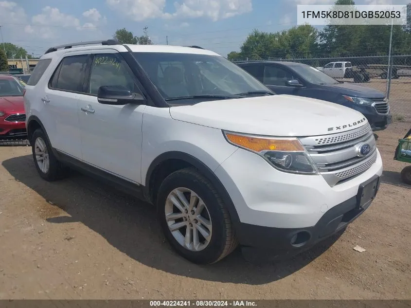 2013 Ford Explorer Xlt VIN: 1FM5K8D81DGB52053 Lot: 40224241