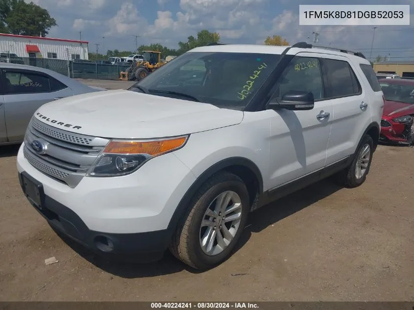 2013 Ford Explorer Xlt VIN: 1FM5K8D81DGB52053 Lot: 40224241