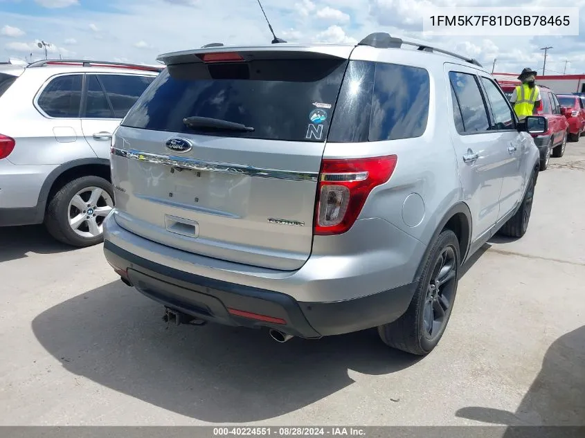 2013 Ford Explorer Limited VIN: 1FM5K7F81DGB78465 Lot: 40224551