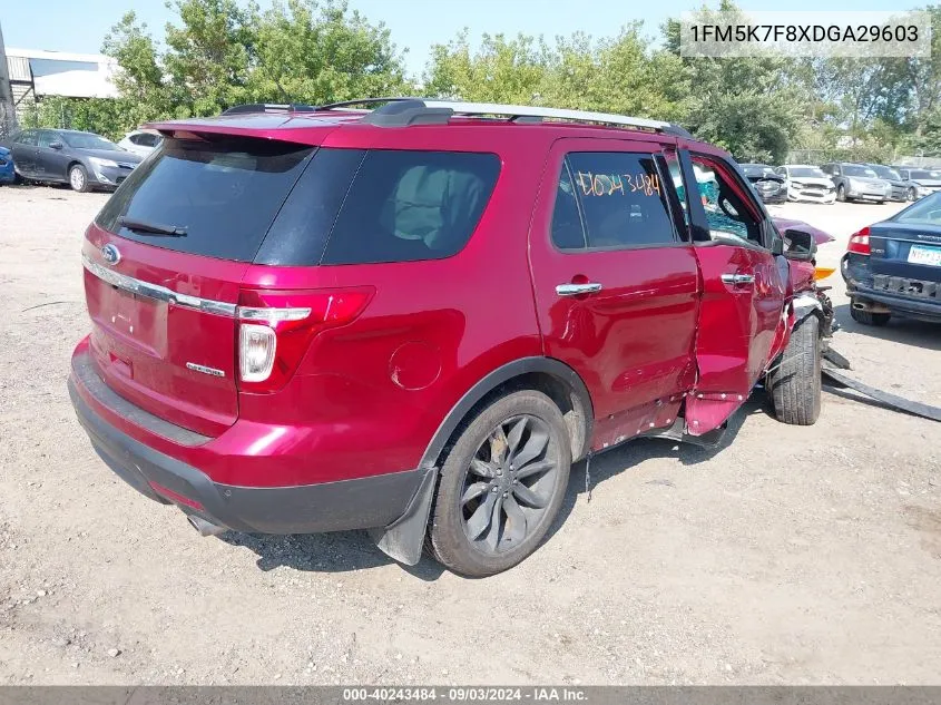 1FM5K7F8XDGA29603 2013 Ford Explorer Limited