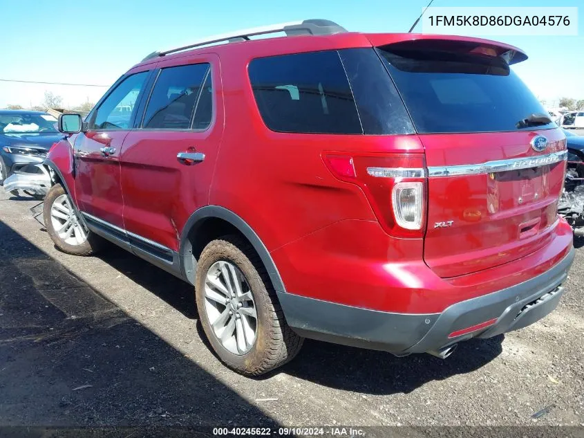 1FM5K8D86DGA04576 2013 Ford Explorer Xlt