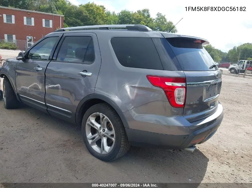 1FM5K8F8XDGC56182 2013 Ford Explorer Limited