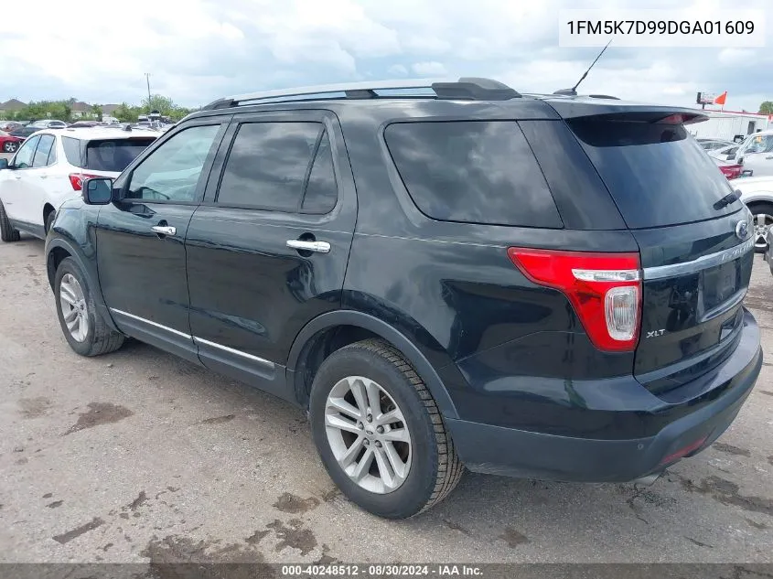 2013 Ford Explorer Xlt VIN: 1FM5K7D99DGA01609 Lot: 40248512