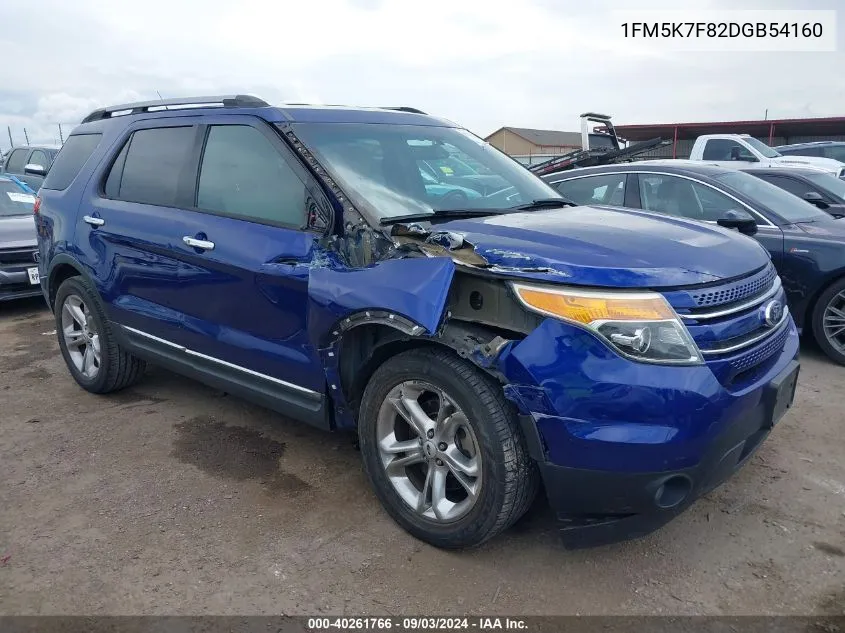 2013 Ford Explorer Limited VIN: 1FM5K7F82DGB54160 Lot: 40261766