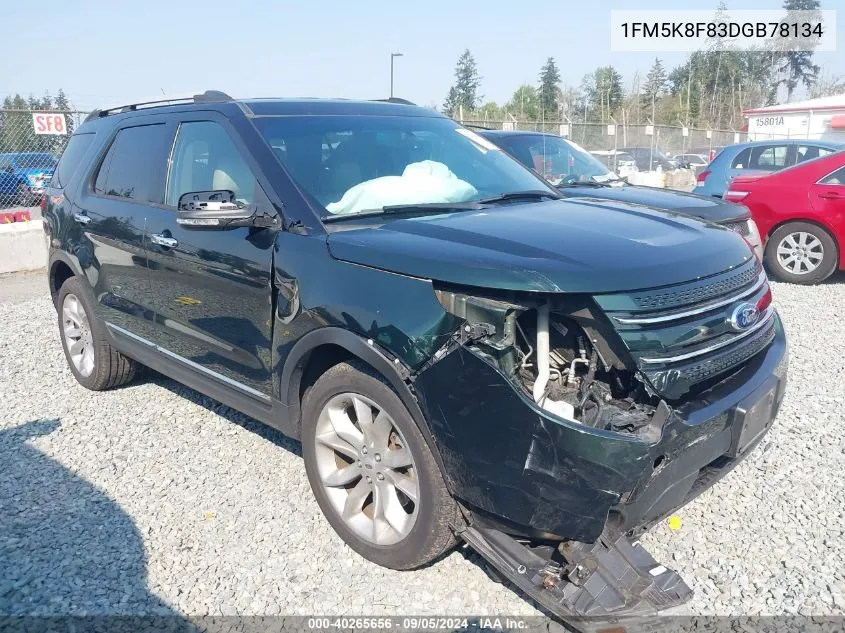 1FM5K8F83DGB78134 2013 Ford Explorer Limited