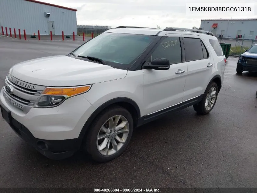 2013 Ford Explorer Xlt VIN: 1FM5K8D88DGC61318 Lot: 40265804