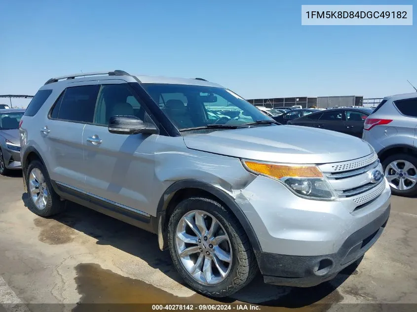 1FM5K8D84DGC49182 2013 Ford Explorer Xlt