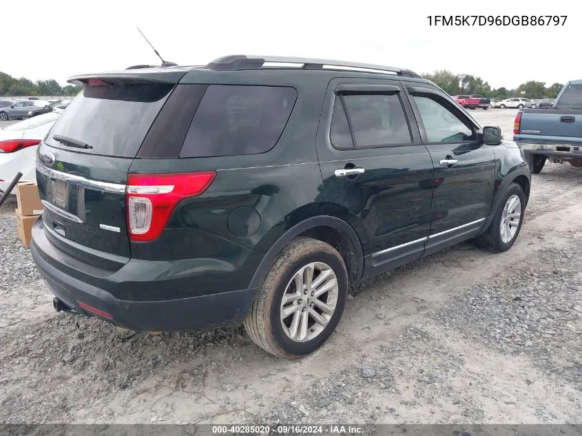 2013 Ford Explorer Xlt VIN: 1FM5K7D96DGB86797 Lot: 40285020