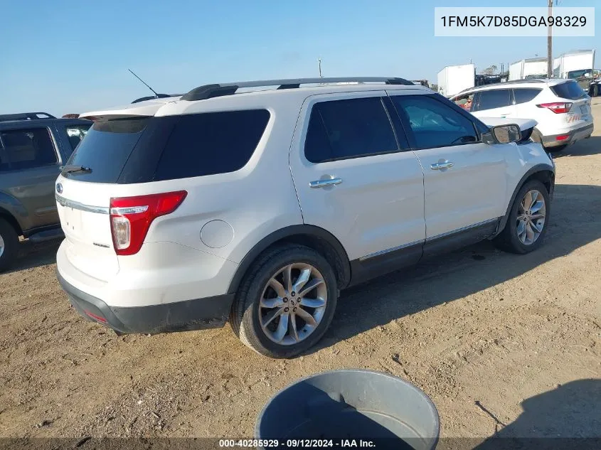 1FM5K7D85DGA98329 2013 Ford Explorer Xlt