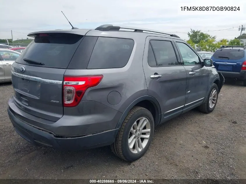 2013 Ford Explorer Xlt VIN: 1FM5K8D87DGB90824 Lot: 40288665