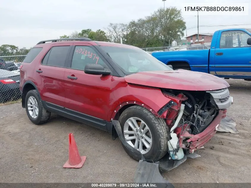 2013 Ford Explorer VIN: 1FM5K7B88DGC89861 Lot: 40289879