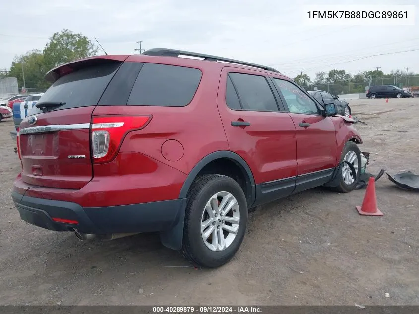 2013 Ford Explorer VIN: 1FM5K7B88DGC89861 Lot: 40289879