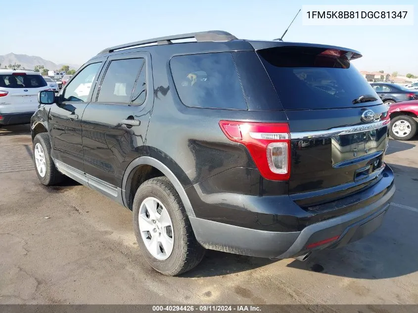 1FM5K8B81DGC81347 2013 Ford Explorer