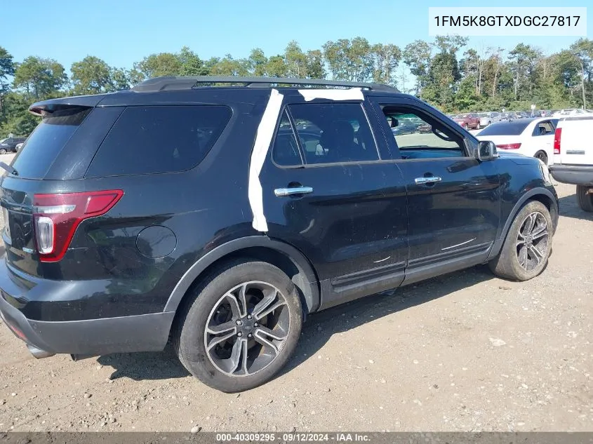 2013 Ford Explorer Sport VIN: 1FM5K8GTXDGC27817 Lot: 40309295